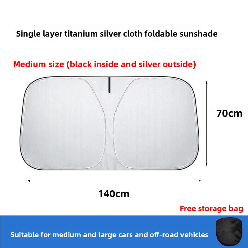 Titanium Silver Car Sunshade