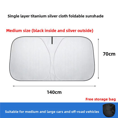 Titanium Silver Car Sunshade