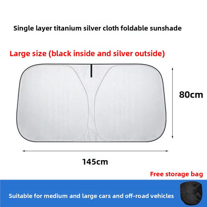 Titanium Silver Car Sunshade
