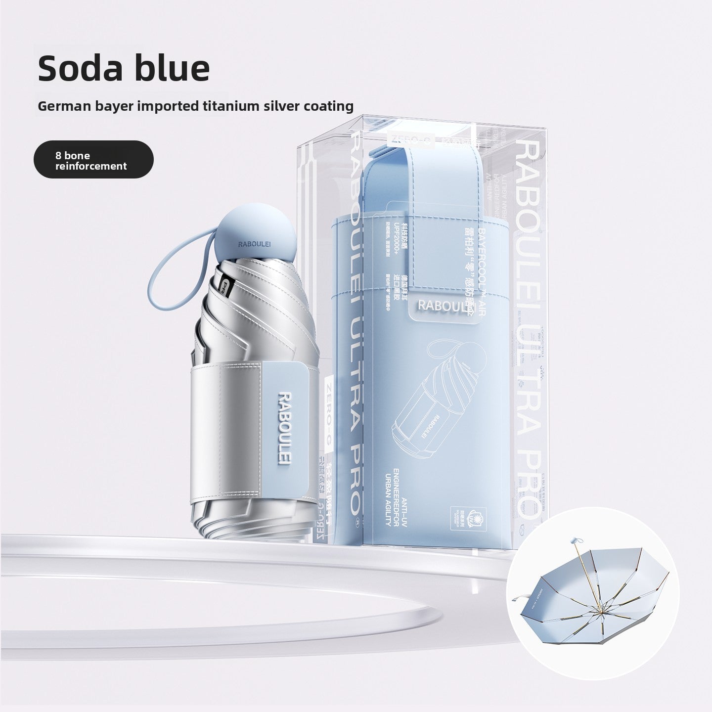Titanium Silver Sun Protection Umbrella