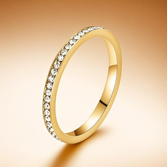 Titanium steel band wedding ring