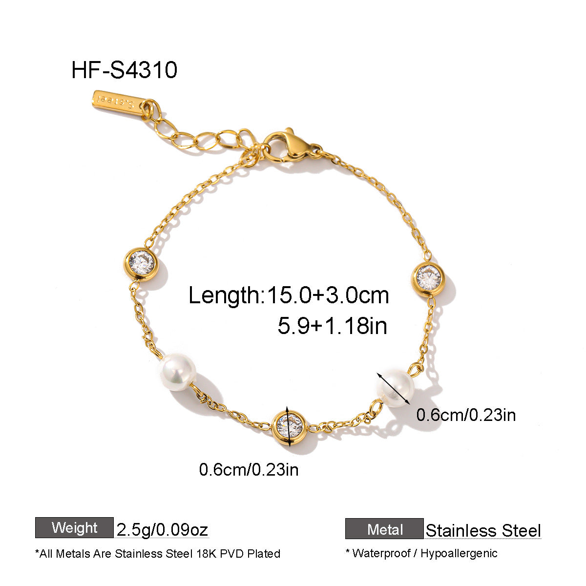 Titanium steel chain bracelet