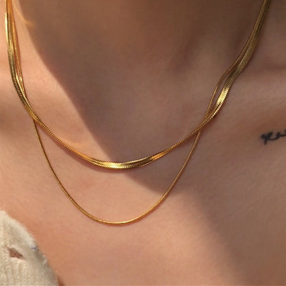 Titanium Steel Color-Preserving Small Mirror Necklace