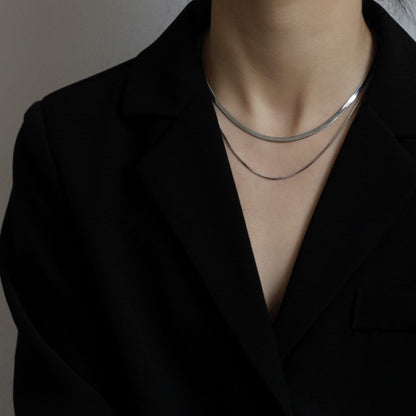 Titanium Steel Color-Preserving Small Mirror Necklace