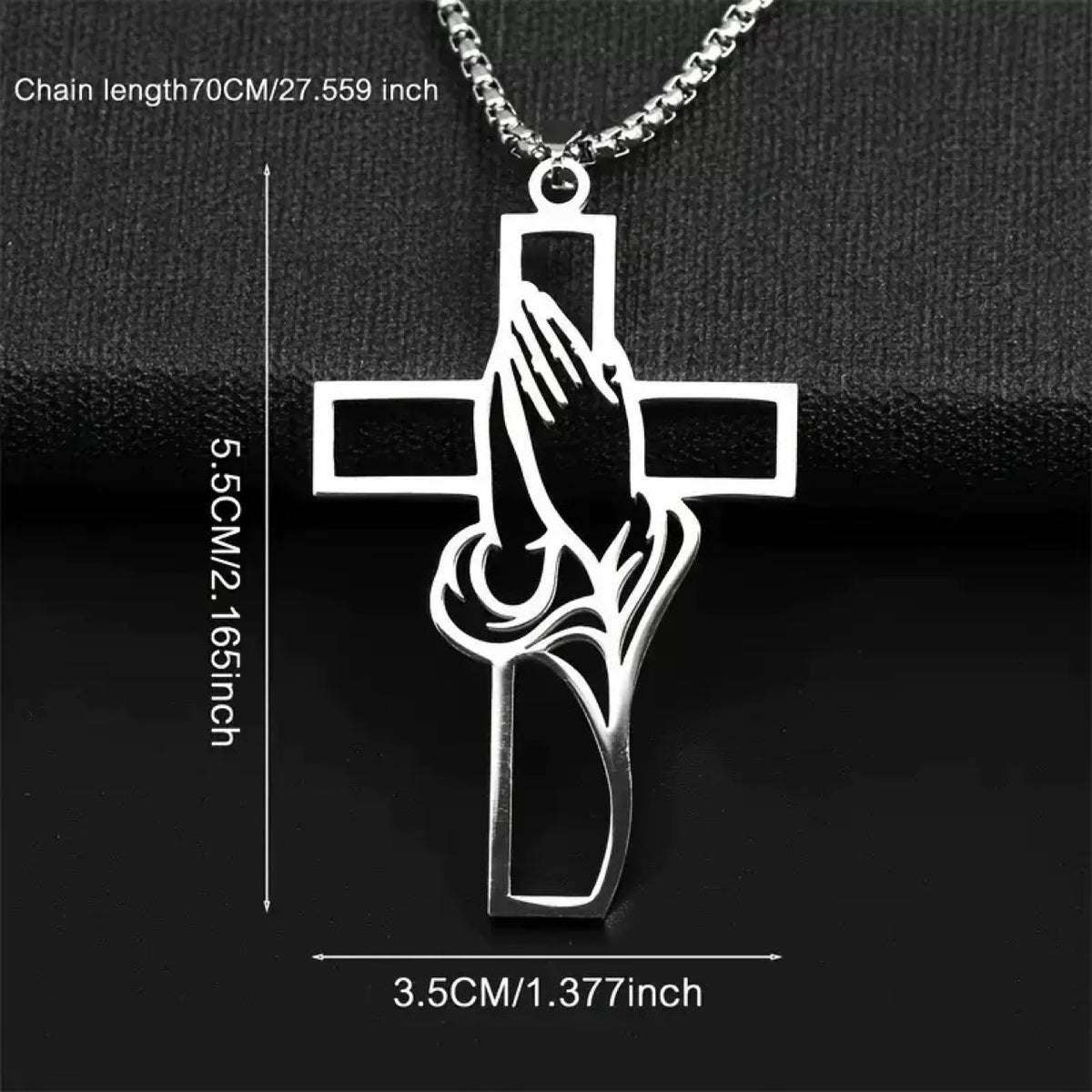 Titanium steel cross necklace