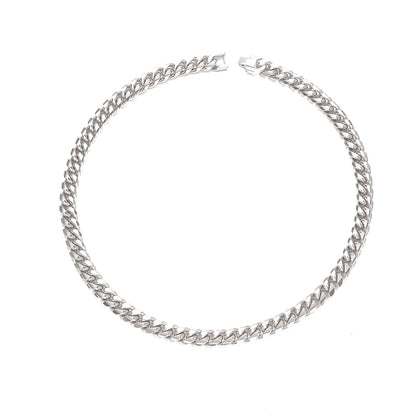 Titanium Steel Cuban Chain Necklace and Bracelet