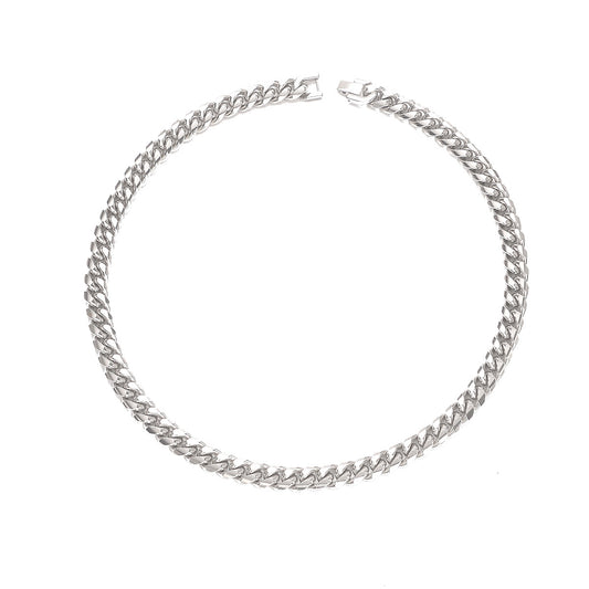 Titanium Steel Cuban Chain Necklace and Bracelet