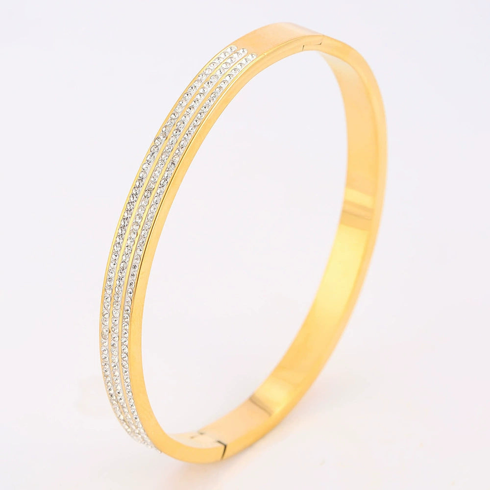 Titanium Steel Diamond Bracelet