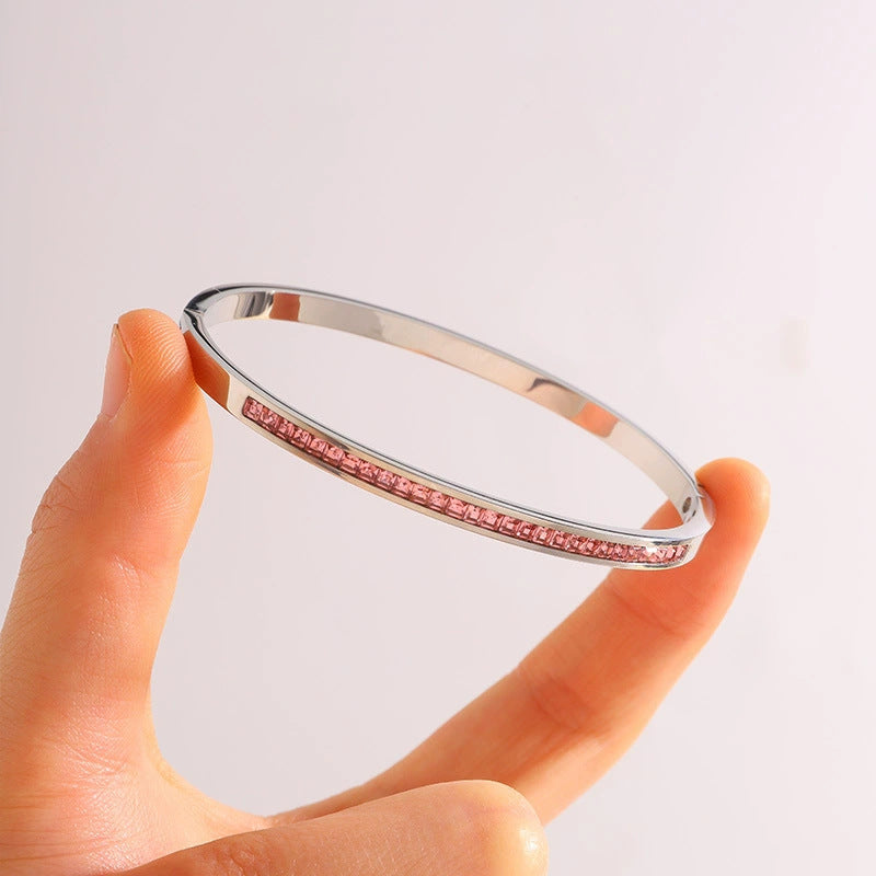 Titanium Steel Diamond Bracelet