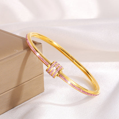 Titanium Steel Diamond Bracelet