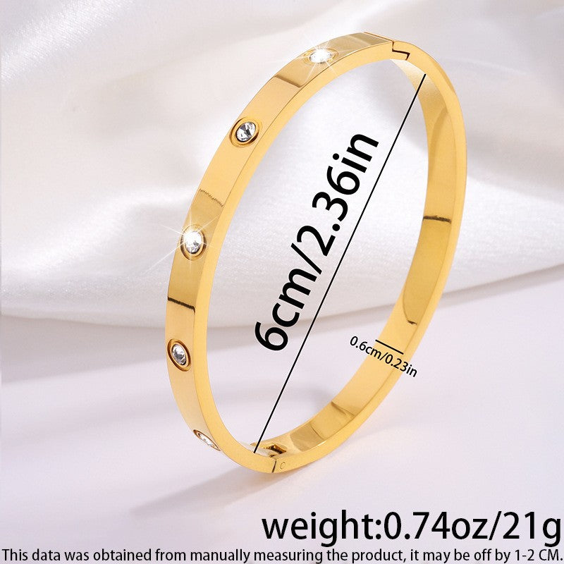 Titanium Steel Diamond Bracelet