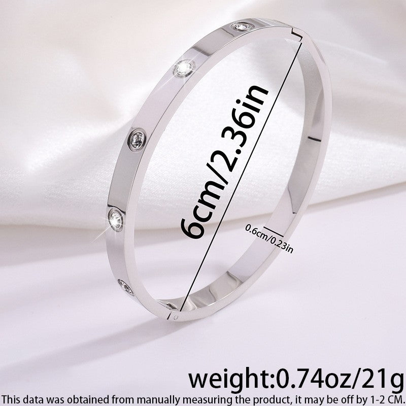 Titanium Steel Diamond Bracelet