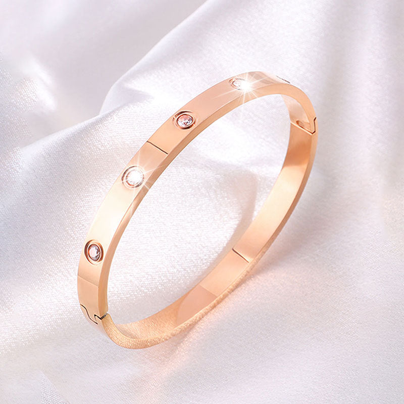 Titanium Steel Diamond Bracelet