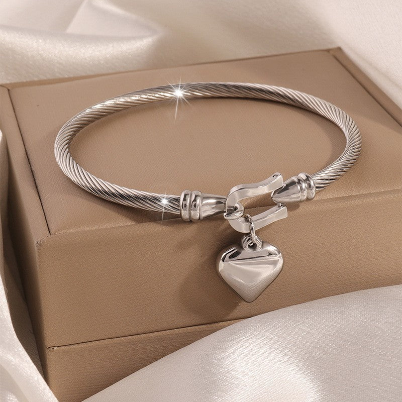 Titanium Steel Diamond Bracelet