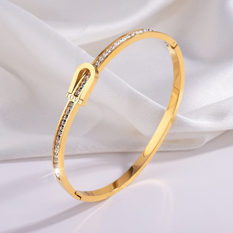 Titanium Steel Diamond Bracelet