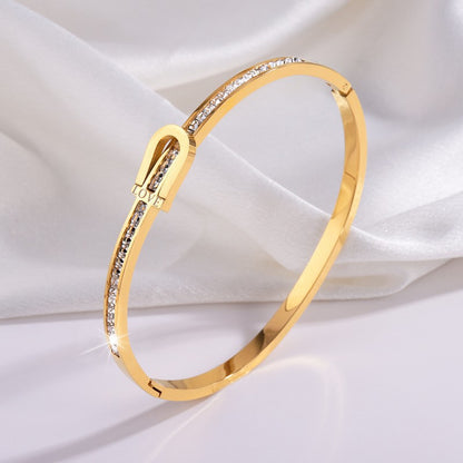 Titanium Steel Diamond Bracelet
