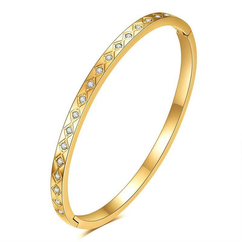 Titanium Steel Diamond Bracelet