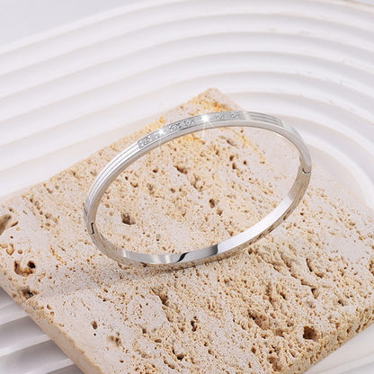 Titanium Steel Diamond Bracelet