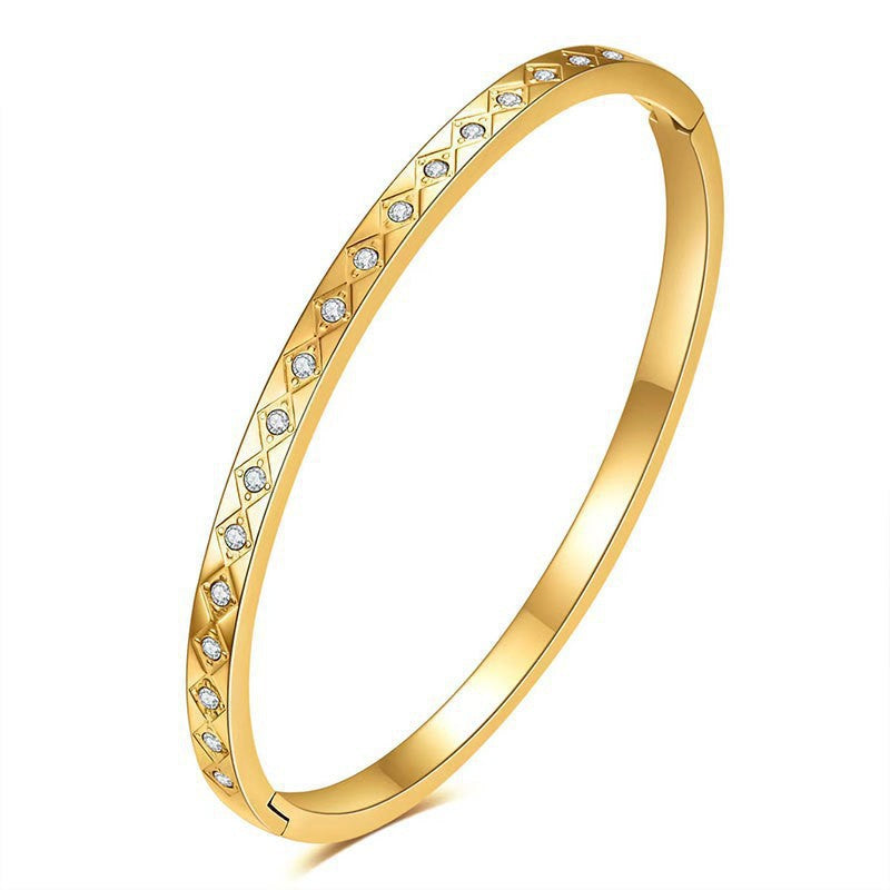Titanium Steel Diamond Bracelet