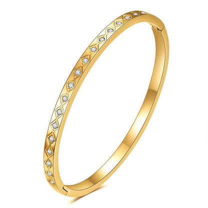 Titanium Steel Diamond Bracelet