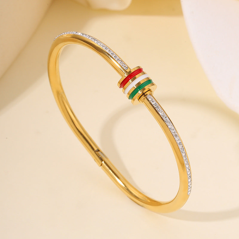 Titanium Steel Diamond Bracelet