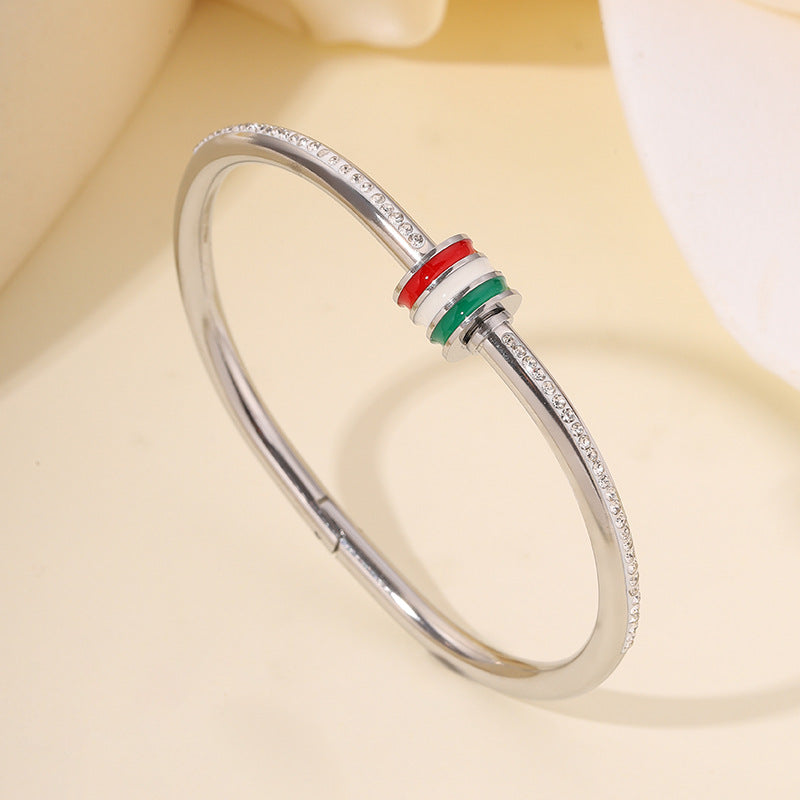 Titanium Steel Diamond Bracelet