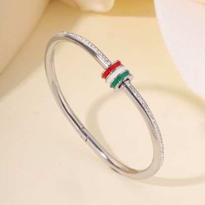 Titanium Steel Diamond Bracelet