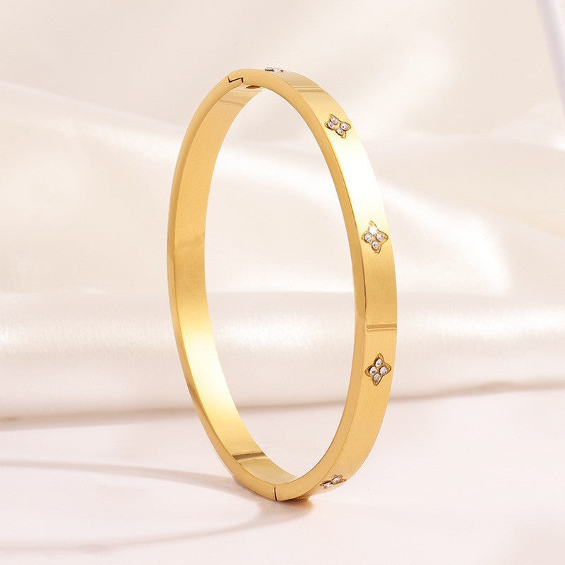 Titanium Steel Diamond Bracelet