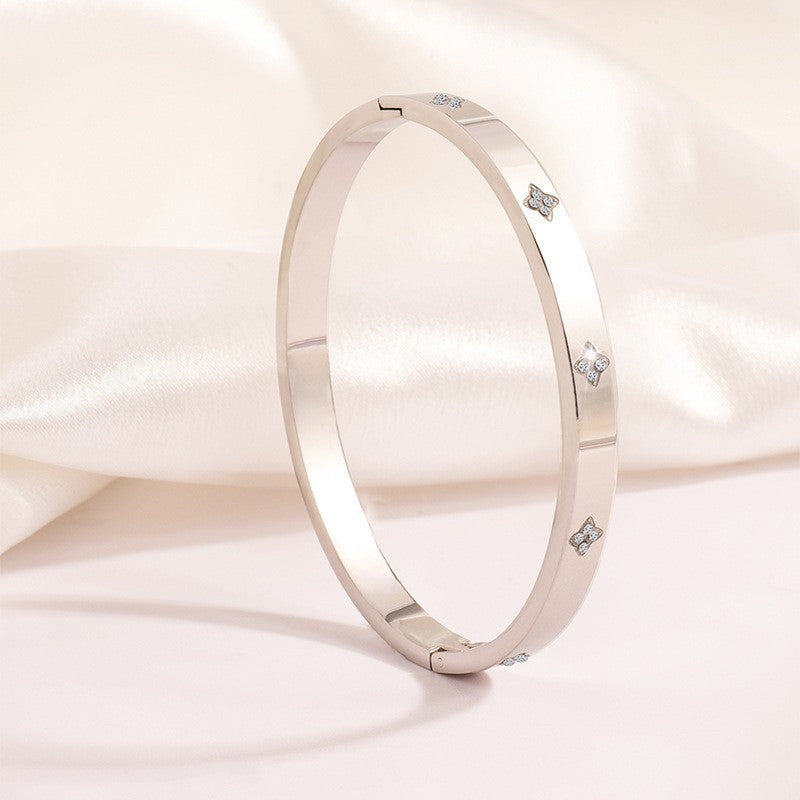 Titanium Steel Diamond Bracelet