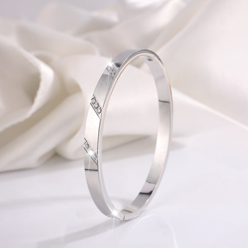 Titanium Steel Diamond Bracelet