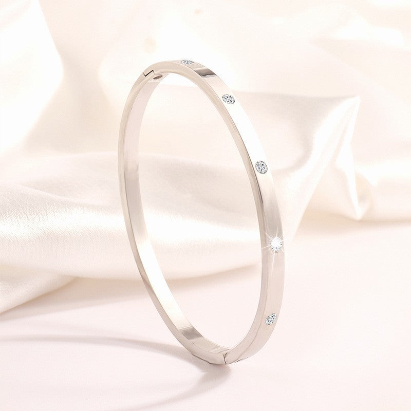Titanium Steel Diamond Bracelet