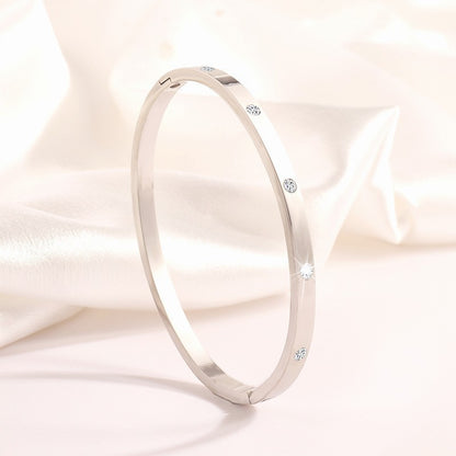 Titanium Steel Diamond Bracelet