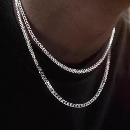 Titanium Steel Geometric Chain Necklace