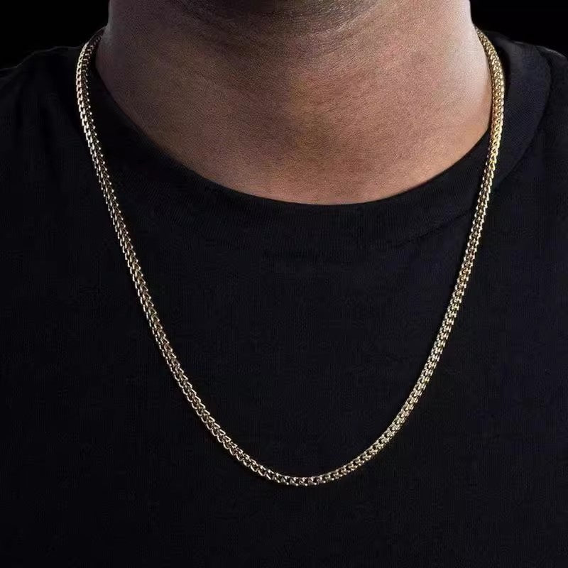 Titanium Steel Geometric Chain Necklace