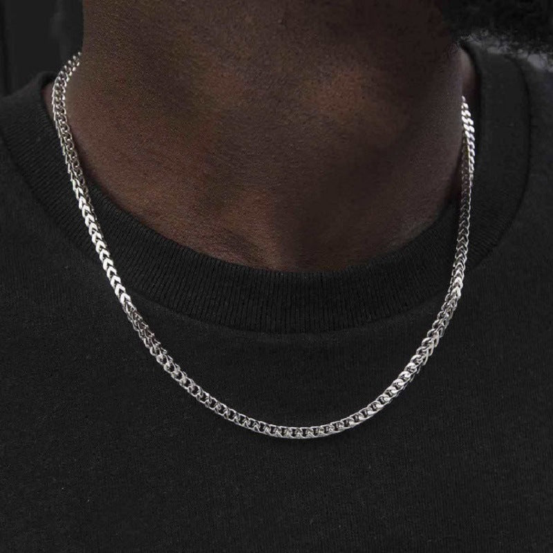 Titanium Steel Geometric Chain Necklace