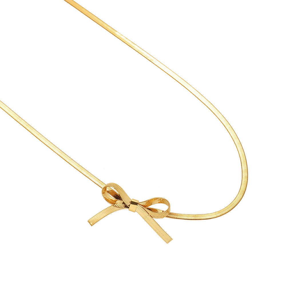 Titanium Steel Gold-Plated Choker Necklace