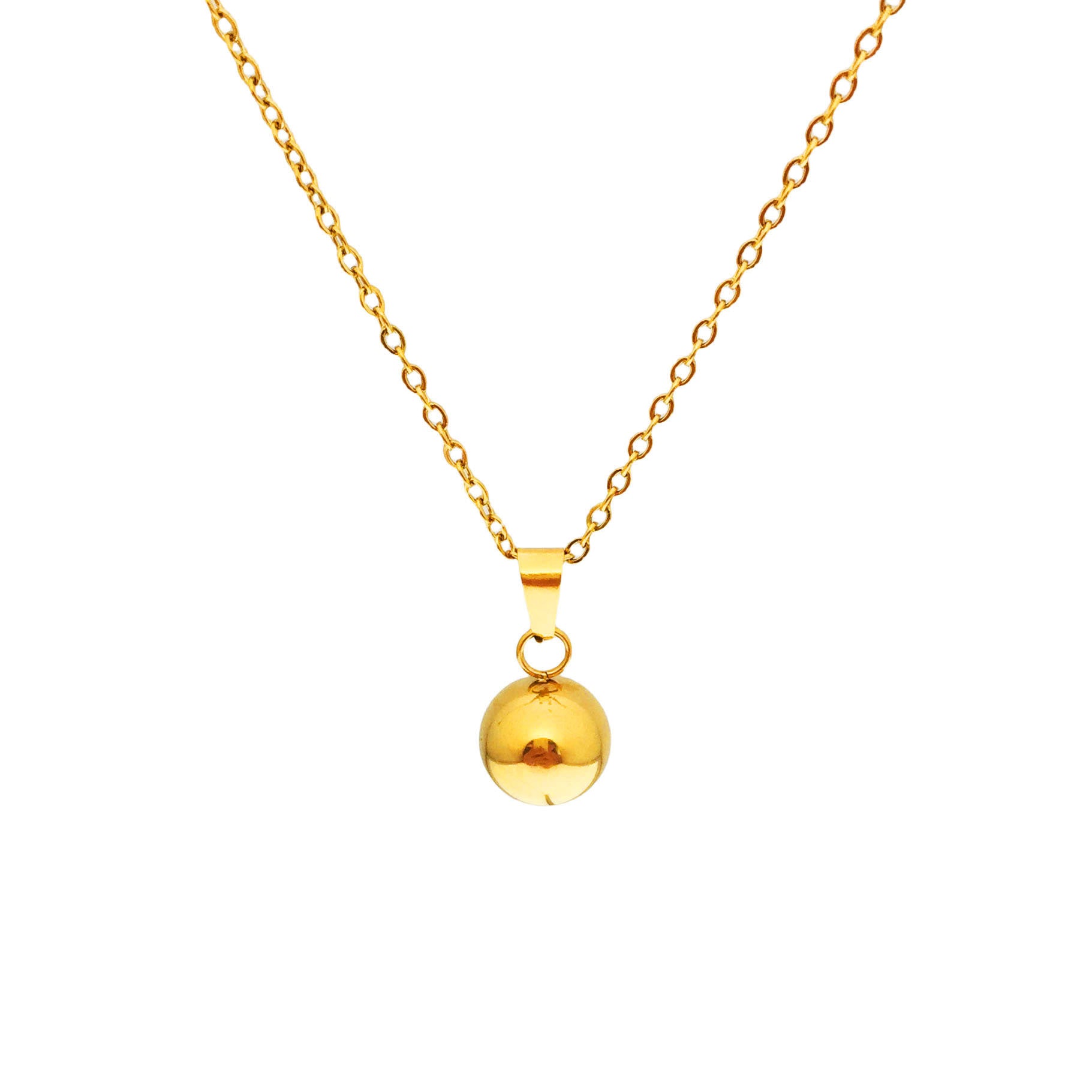 Titanium Steel Gold Plated Necklace and Earring Set