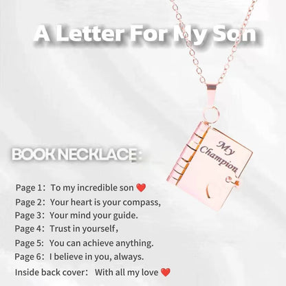 Titanium Steel Love Letter Necklace with Openable Pendant