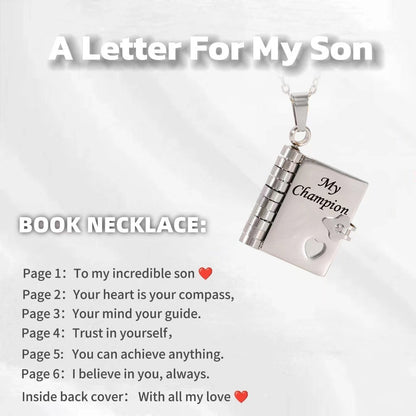Titanium Steel Love Letter Pendant Necklace with Engraving Option