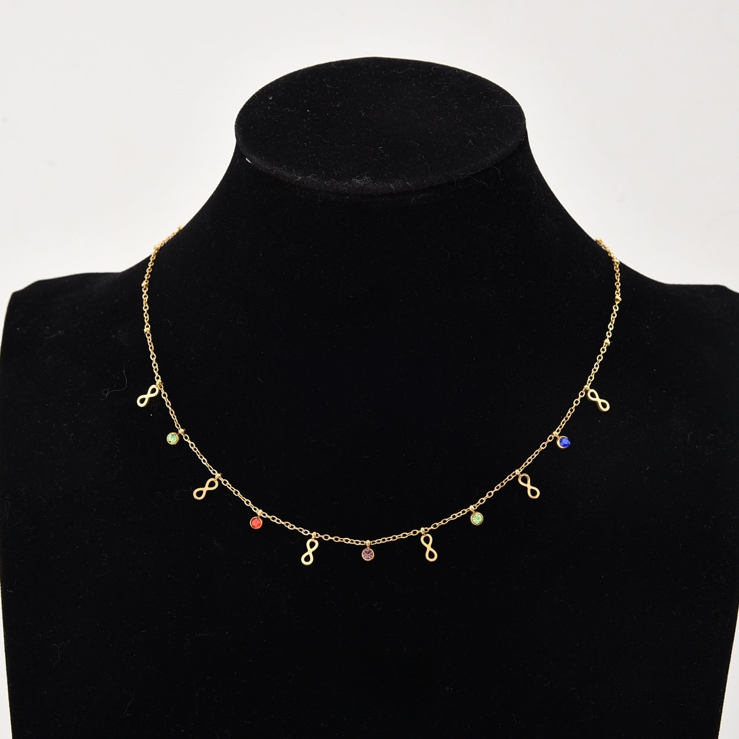 Titanium Steel Pearl Bow Pendant Necklace
