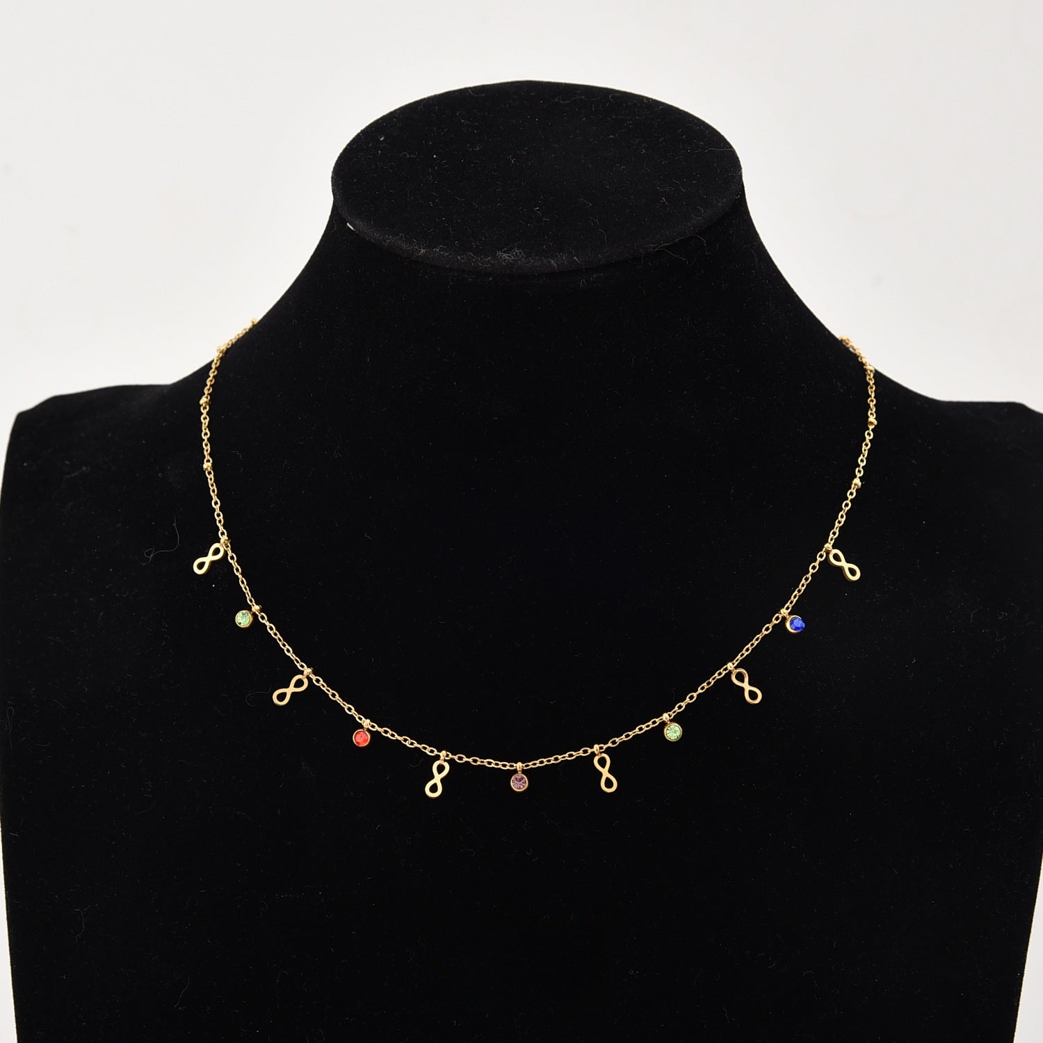 Titanium Steel Pearl Bow Pendant Necklace