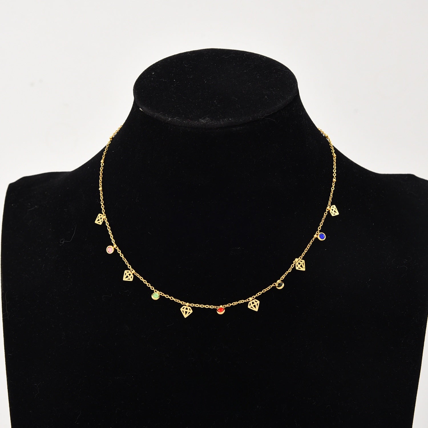 Titanium Steel Pearl Bow Pendant Necklace