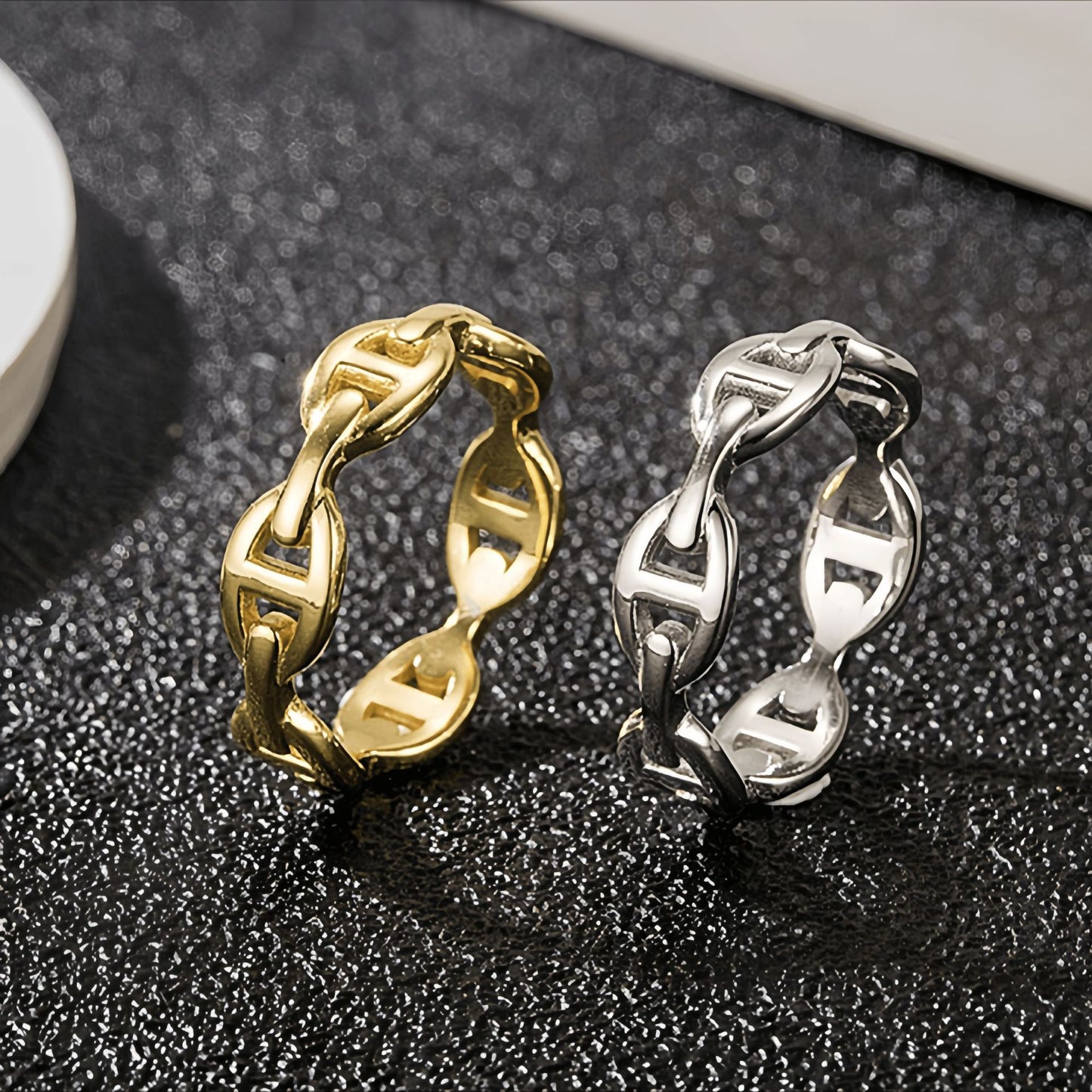 Titanium Steel Pig Nose Ring 18K Gold Plated Unisex Jewelry