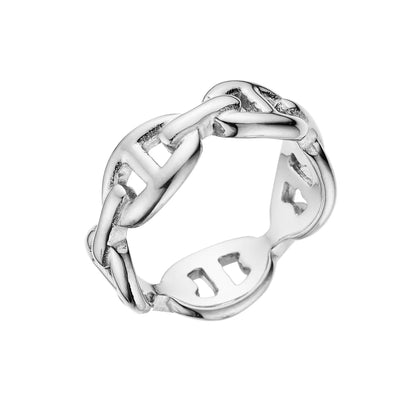 Titanium Steel Pig Nose Ring 18K Gold Plated Unisex Jewelry
