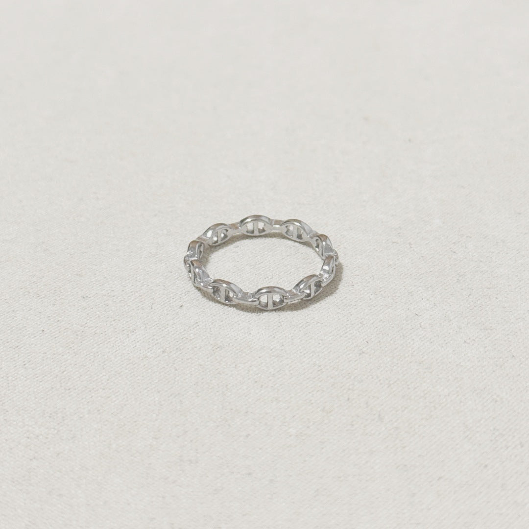 Titanium Steel Pig Nose Ring 18K Gold Plated Unisex Jewelry