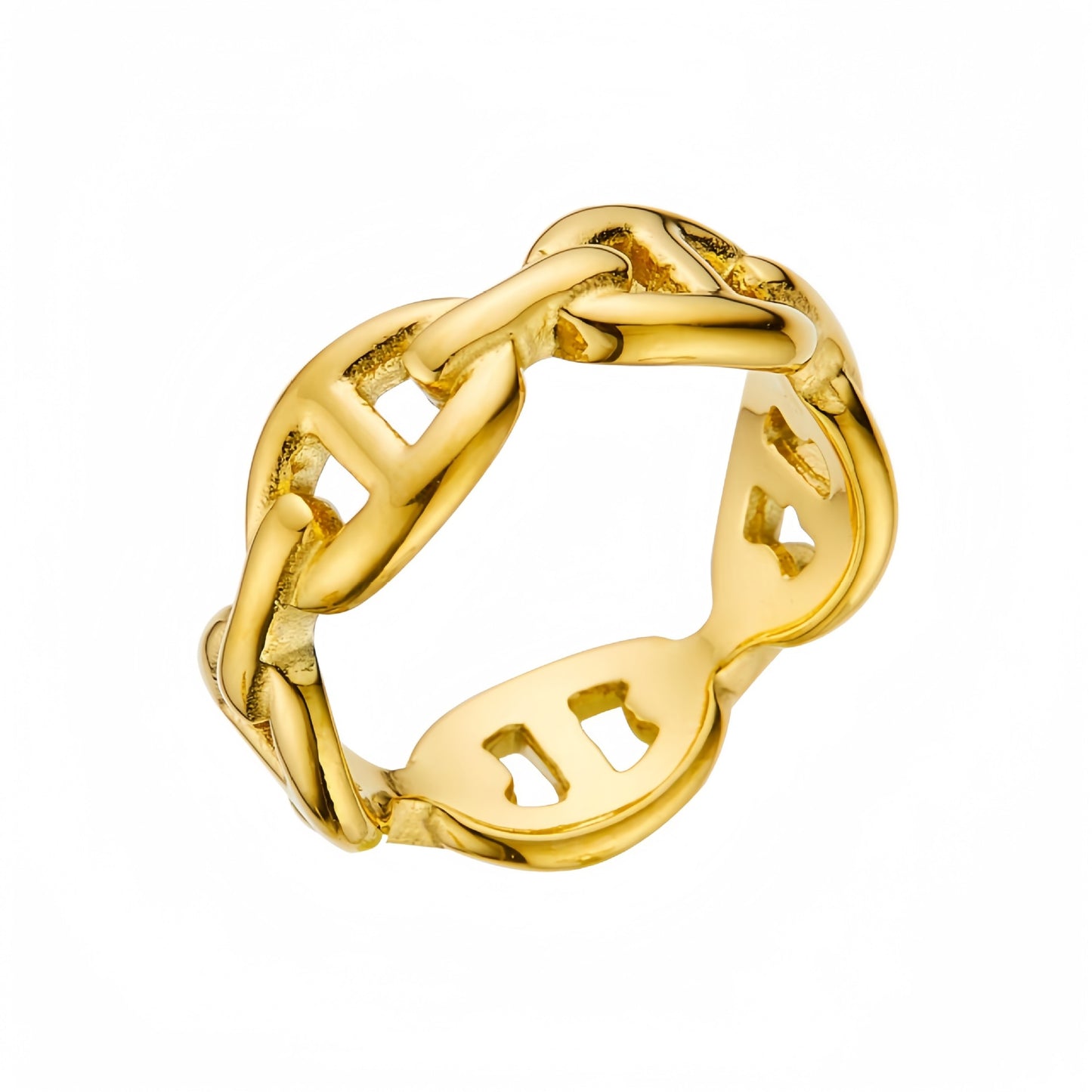 Titanium Steel Pig Nose Ring 18K Gold Plated Unisex Jewelry