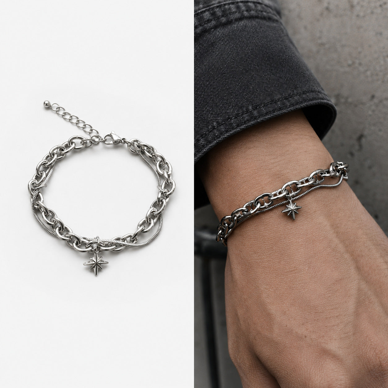 Titanium Steel Star Bracelet