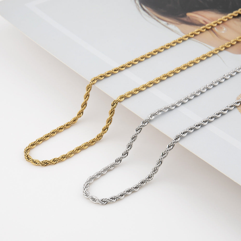 Titanium steel twist bracelet