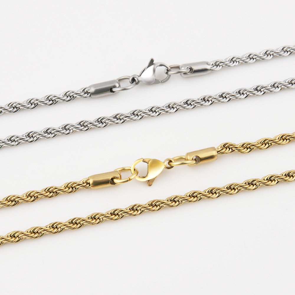 Titanium steel twist bracelet