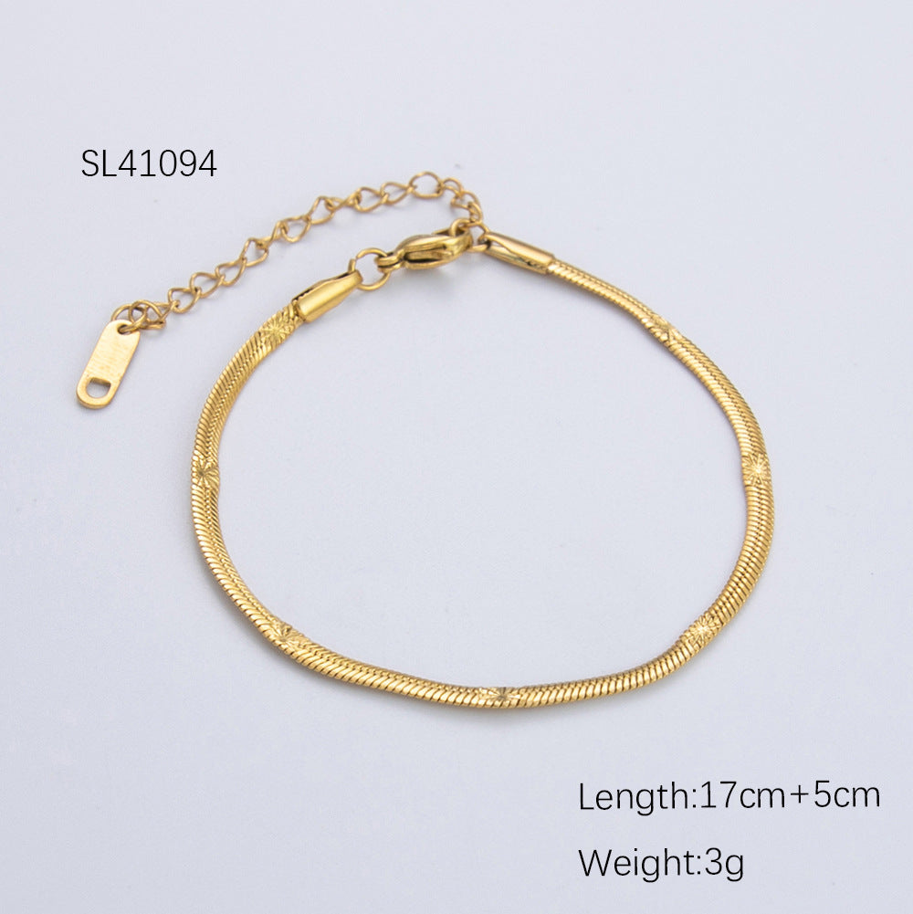 Titanium Steel Wave Bracelet for Women